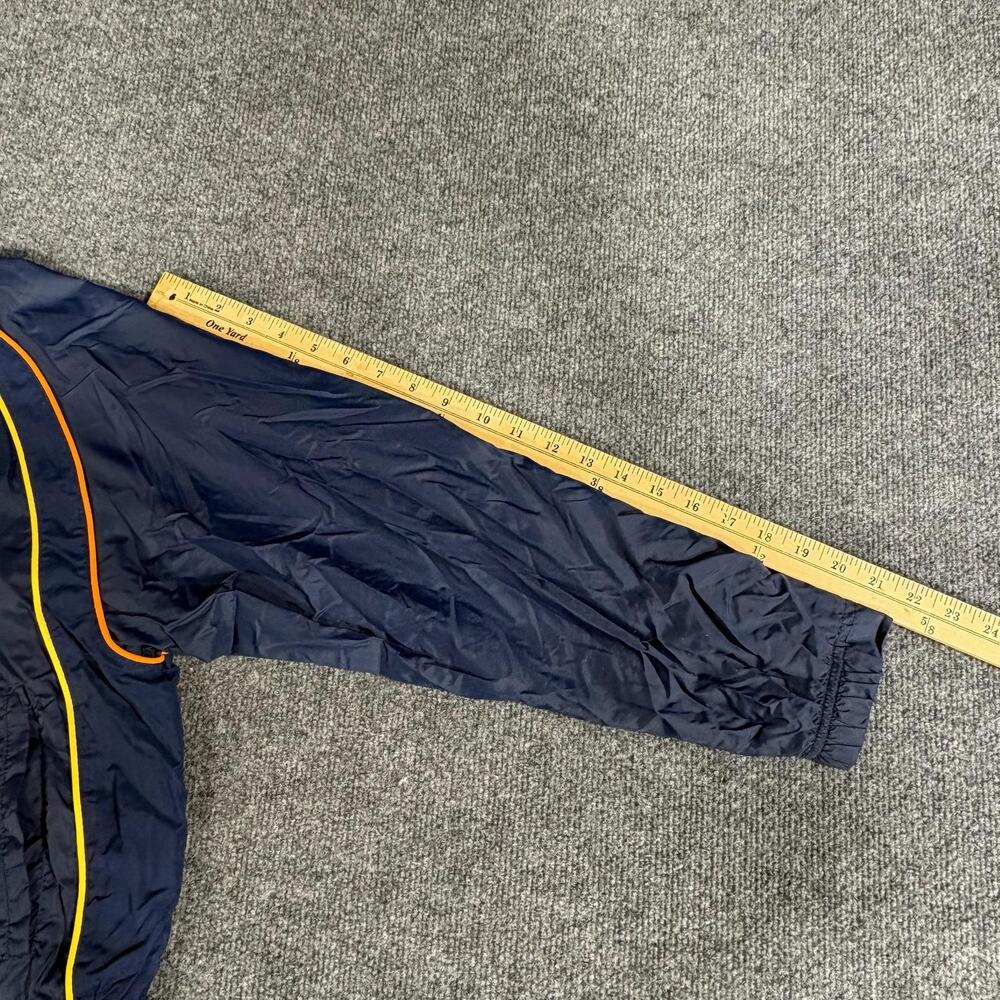 Nike Jacket Womens Blue Full Zip Windbreaker Mesh Lined Yellow Piping NOS Y2K - Picture 13 of 16